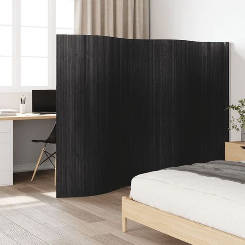 vidaXL Room Divider Black 165x250 cm Bamboo - grey / 165 x 400 cm