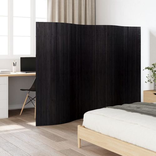 vidaXL Room Divider Black 165x250 cm Bamboo - black / 165 x 250 cm