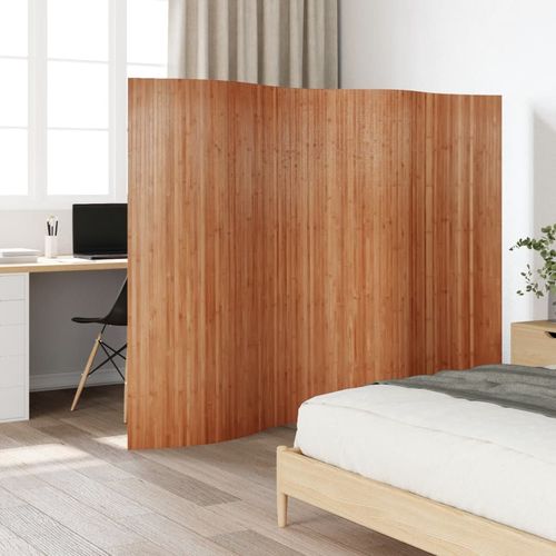 vidaXL Room Divider Black 165x250 cm Bamboo - brown / 165 x 250 cm