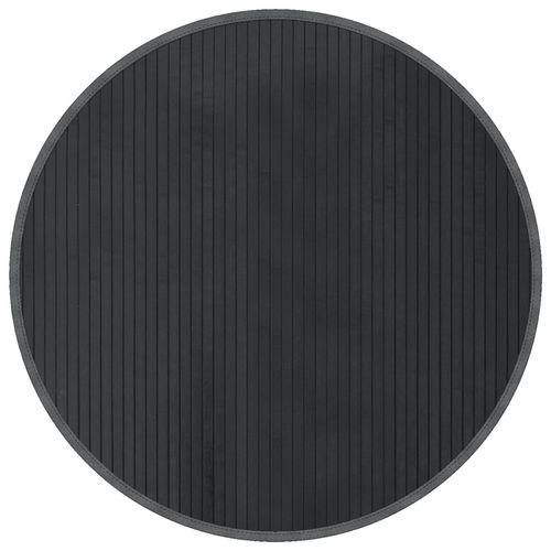 vidaXL Rug Round Black60 cm Bamboo