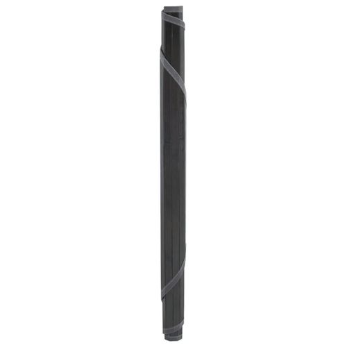 vidaXL Rug Round Black60 cm Bamboo