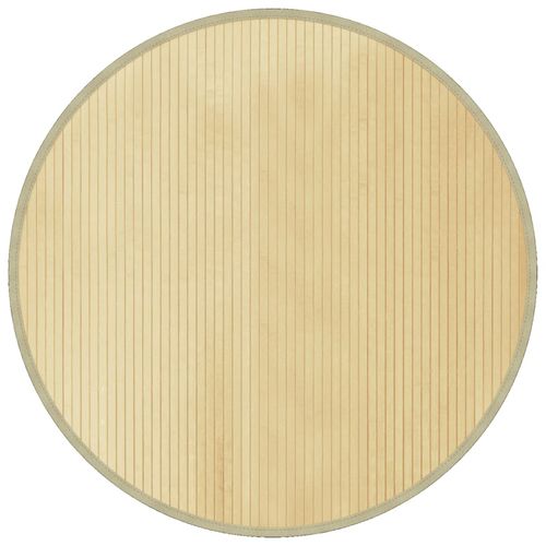 vidaXL Rug Round Black60 cm Bamboo