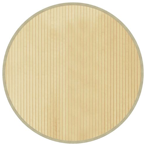 vidaXL Rug Round Black60 cm Bamboo