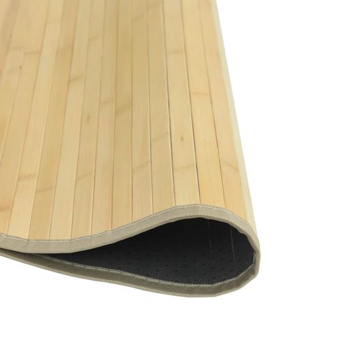 vidaXL Rug Round Black60 cm Bamboo
