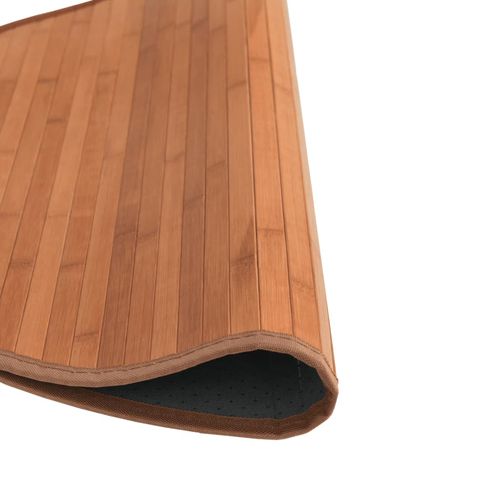 vidaXL Rug Round Black60 cm Bamboo