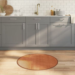 vidaXL Rug Round Black60 cm Bamboo