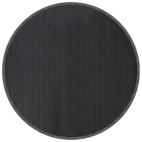 vidaXL Rug Round Black60 cm Bamboo