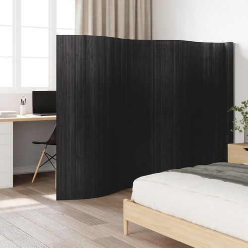 vidaXL Room Divider Black 165x250 cm Bamboo - grey / 165 x 600 cm