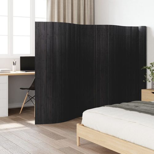 vidaXL Room Divider Black 165x250 cm Bamboo - grey / 165 x 800 cm