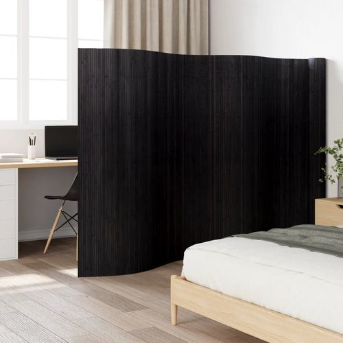 vidaXL Room Divider Black 165x250 cm Bamboo