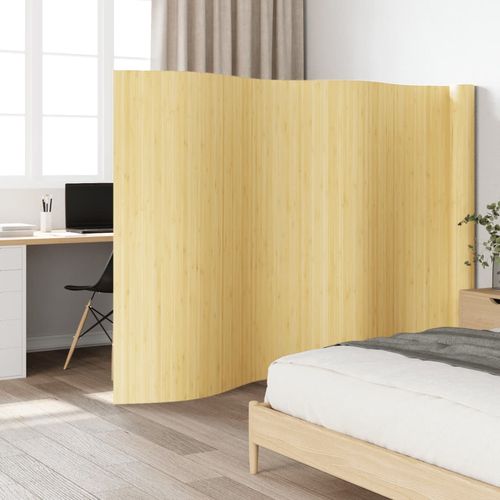 vidaXL Room Divider Black 165x250 cm Bamboo - light brown / 165 x 800 cm
