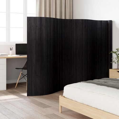 vidaXL Room Divider Black 165x250 cm Bamboo - black / 165 x 600 cm