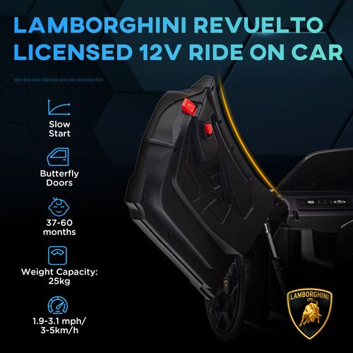 AIYAPLAY Lamborghini Revuelto Licensed Ride on Car w/ Suspension