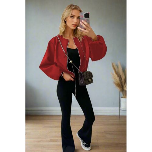 Classic Bomber Jacket - Stylish Zip Design - Perfect for All-Outfits