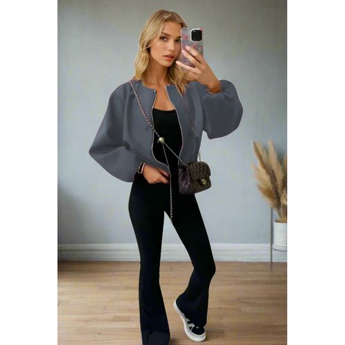 Classic Bomber Jacket - Stylish Zip Design - Perfect for All-Outfits