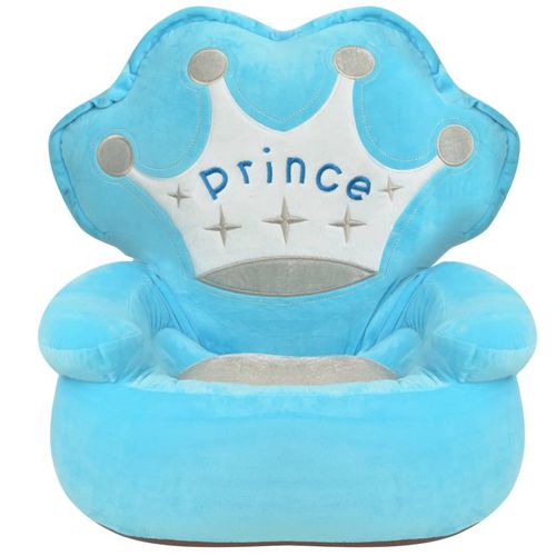 vidaXL Plush Children’s Chair Prince Blue