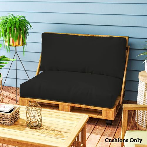 Premium Black Cushion Set - Comfort & Durability for Relaxing Seating