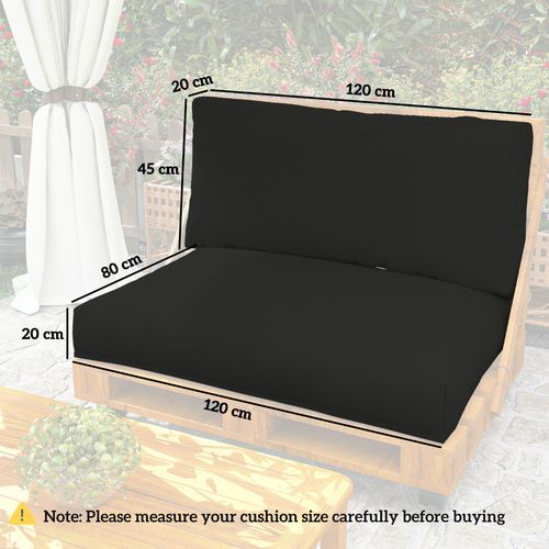 Premium Black Cushion Set - Comfort & Durability for Relaxing Seating