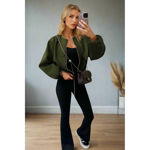 Classic Bomber Jacket - Stylish Zip Design - Perfect for All-Outfits