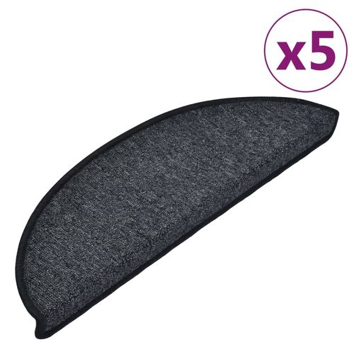 vidaXL Carpet Stair Treads 15 pcs Dark Green 56x17x3 cm