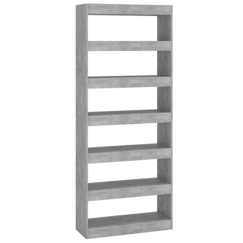 vidaXL Book Cabinet/Room Divider Smoked Oak 80x30x198 cm Engineered Wood