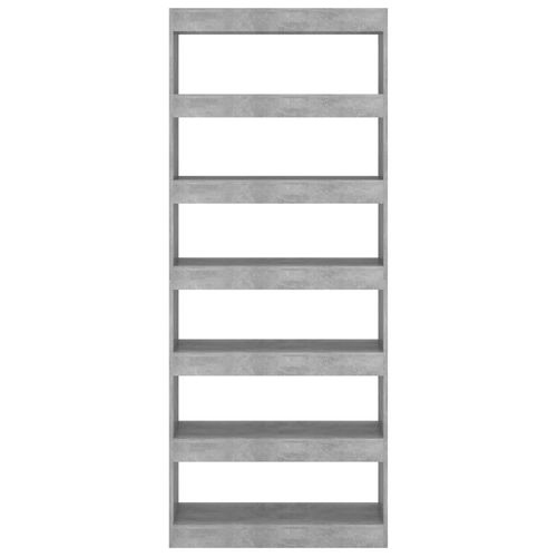 vidaXL Book Cabinet/Room Divider Smoked Oak 80x30x198 cm Engineered Wood