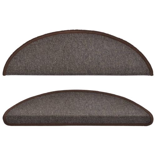 vidaXL Carpet Stair Treads 15 pcs Dark Green 56x17x3 cm