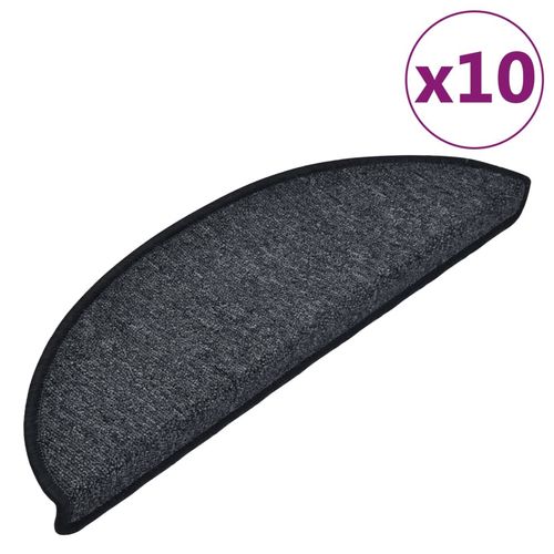 vidaXL Carpet Stair Treads 15 pcs Dark Green 56x17x3 cm
