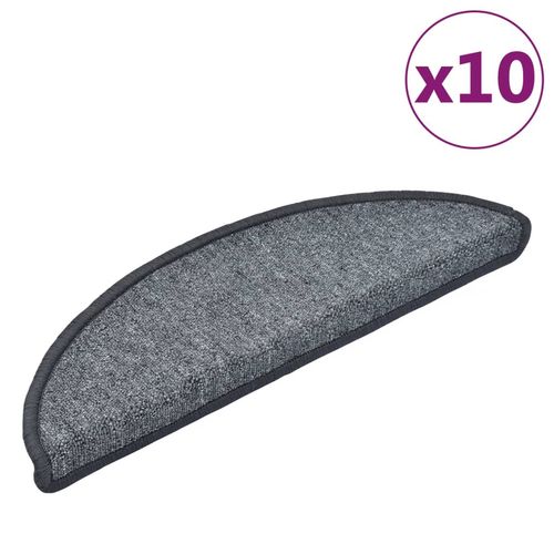 vidaXL Carpet Stair Treads 15 pcs Dark Green 56x17x3 cm