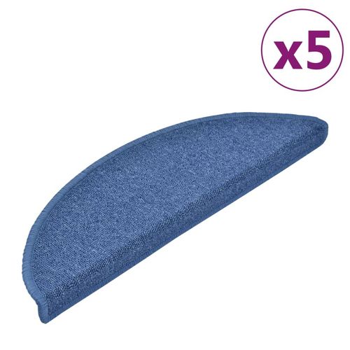 vidaXL Carpet Stair Treads 15 pcs Dark Green 56x17x3 cm