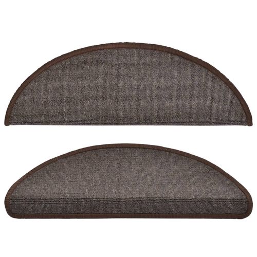 vidaXL Carpet Stair Treads 15 pcs Dark Green 56x17x3 cm
