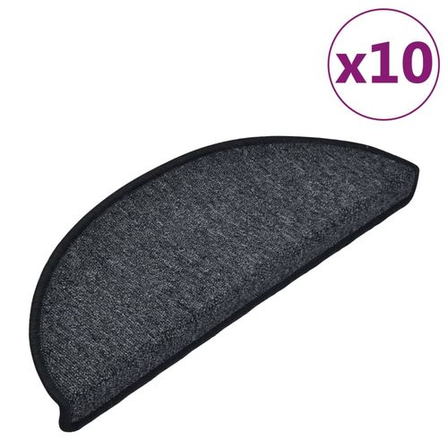 vidaXL Carpet Stair Treads 15 pcs Dark Green 56x17x3 cm