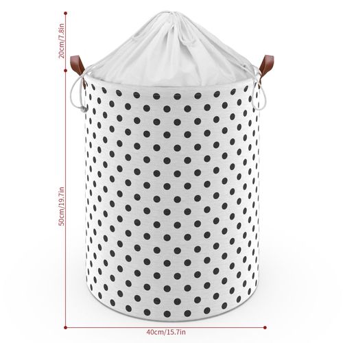 VINSANI DRAWSTRING LAUNDRY BASKET - Polka Dots