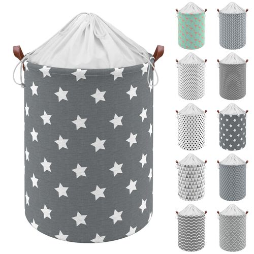 VINSANI DRAWSTRING LAUNDRY BASKET - Zigzag Star