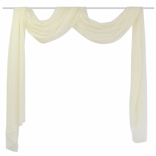 vidaXL Voile Drape 140x600 cm Royal Blue - cream