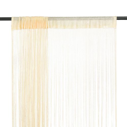 vidaXL String Curtains 2 pcs 100x250 cm White