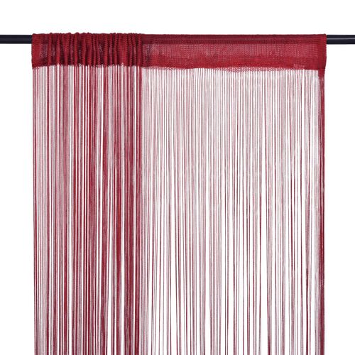 vidaXL String Curtains 2 pcs 100x250 cm White