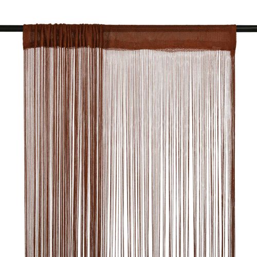 vidaXL String Curtains 2 pcs 100x250 cm White