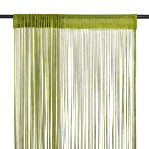 vidaXL String Curtains 2 pcs 100x250 cm White