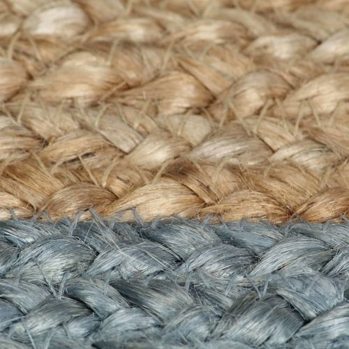 vidaXL Handmade Rug Jute with Grey Border 90 cm