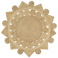 vidaXL Handmade Rug Braided Jute 90 cm