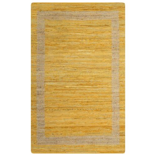 vidaXL Handmade Rug Jute Yellow 80x160 cm - yellow / 120 x 180 cm
