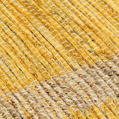 vidaXL Handmade Rug Jute Yellow 80x160 cm