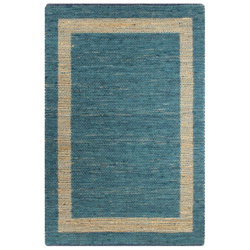 vidaXL Handmade Rug Jute Yellow 80x160 cm - blue / 160 x 230 cm