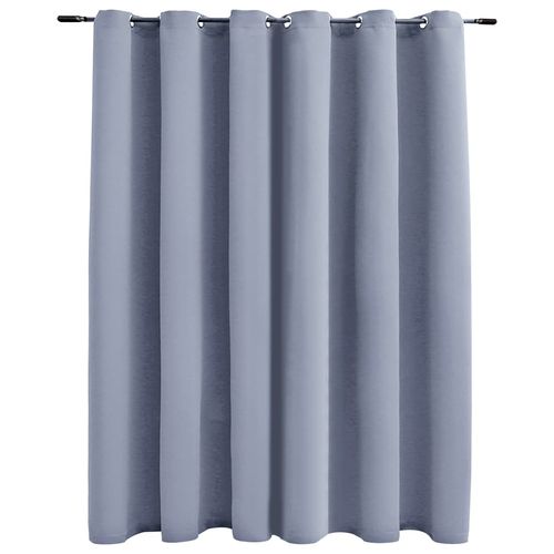 vidaXL Blackout Curtain with Metal Rings Black 290x245 cm