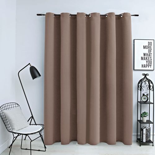 vidaXL Blackout Curtain with Metal Rings Black 290x245 cm - taupe