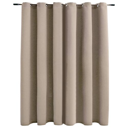 vidaXL Blackout Curtain with Metal Rings Black 290x245 cm