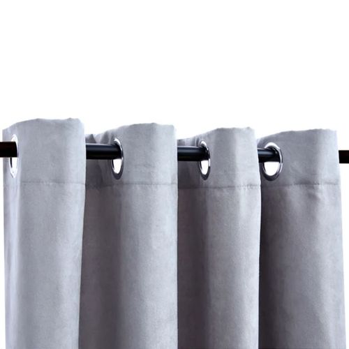 vidaXL Blackout Curtains with Metal Rings 2 pcs Anthracite 140x175 cm