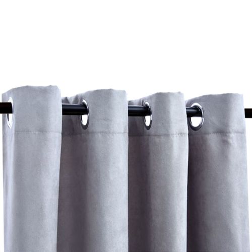 vidaXL Blackout Curtains with Metal Rings 2 pcs Anthracite 140x175 cm