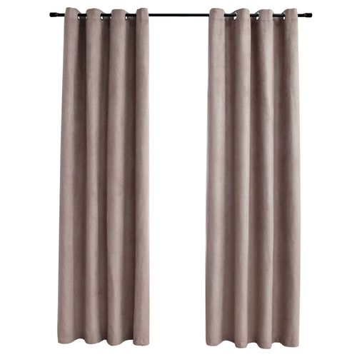 vidaXL Blackout Curtains with Metal Rings 2 pcs Anthracite 140x175 cm
